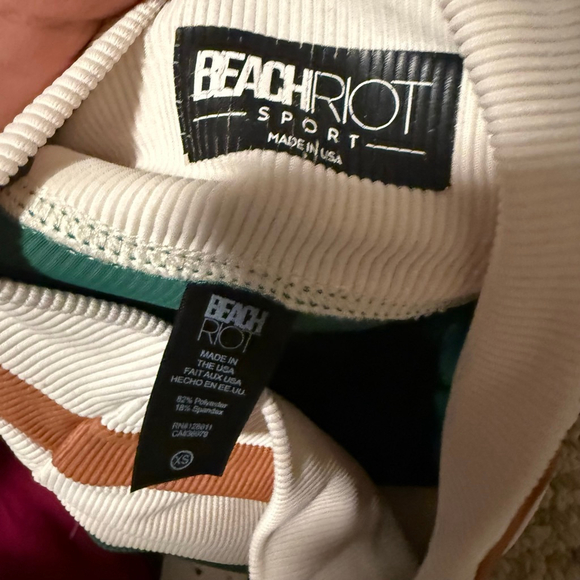 BEACH RIOT Melinda Colorblock Rib Knit Legging Green- Size XS - Picture 6 of 6